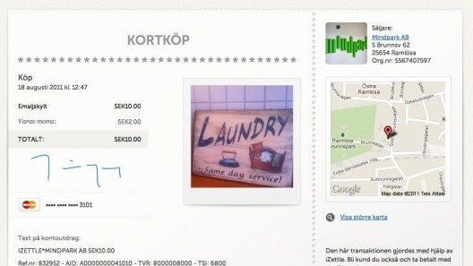 Världens snyggaste kvitto från iZettle