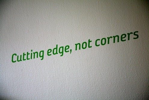 Cutting edge, not corners